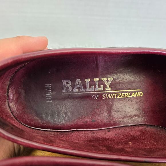 Bally Mens 9.5M Logan Burgundy Leather Lifestyle Casual Tassel Kiltie Loafer main image 11